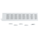 GRAFOPLAST - Targhetta in PVC adesiva Bianco 27x8 mm - confezione da 440 pezzi. Si applica ovunque, interno ed esterno quadro grazie all'adesivo posto sul retro