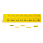 GRAFOPLAST - Targhetta in PVC adesiva Giallo 27x8 mm - confezione da 440 pezzi. Si applica ovunque, interno ed esterno quadro grazie all'adesivo posto sul retro