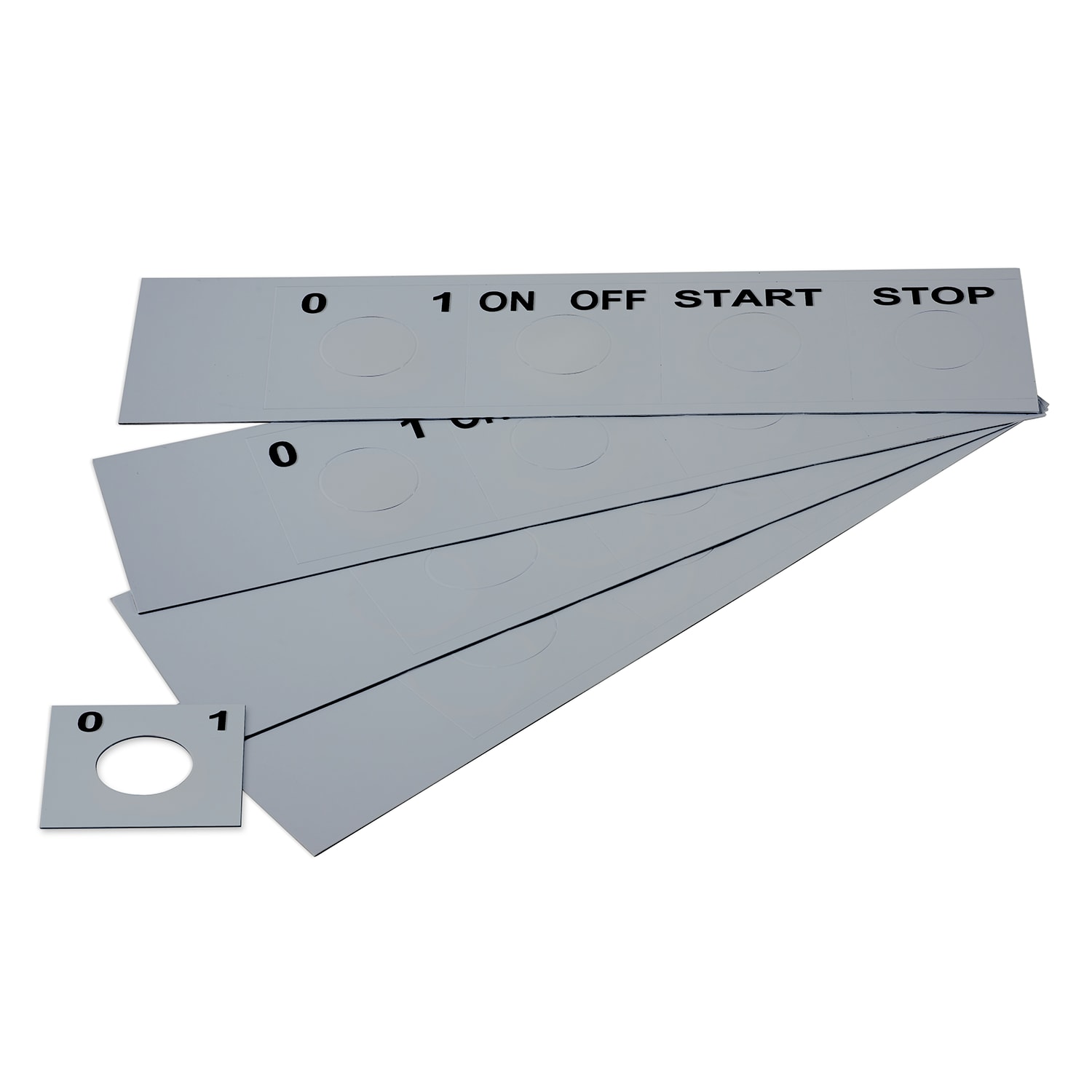 GRAFOPLAST - Targhetta Pulsanti in PVC non adesiva Metal 50x50 mm - 176 pezzi. Studiata per i diversi modelli di pulsantiere; adesive o ad incastro sul pulsante