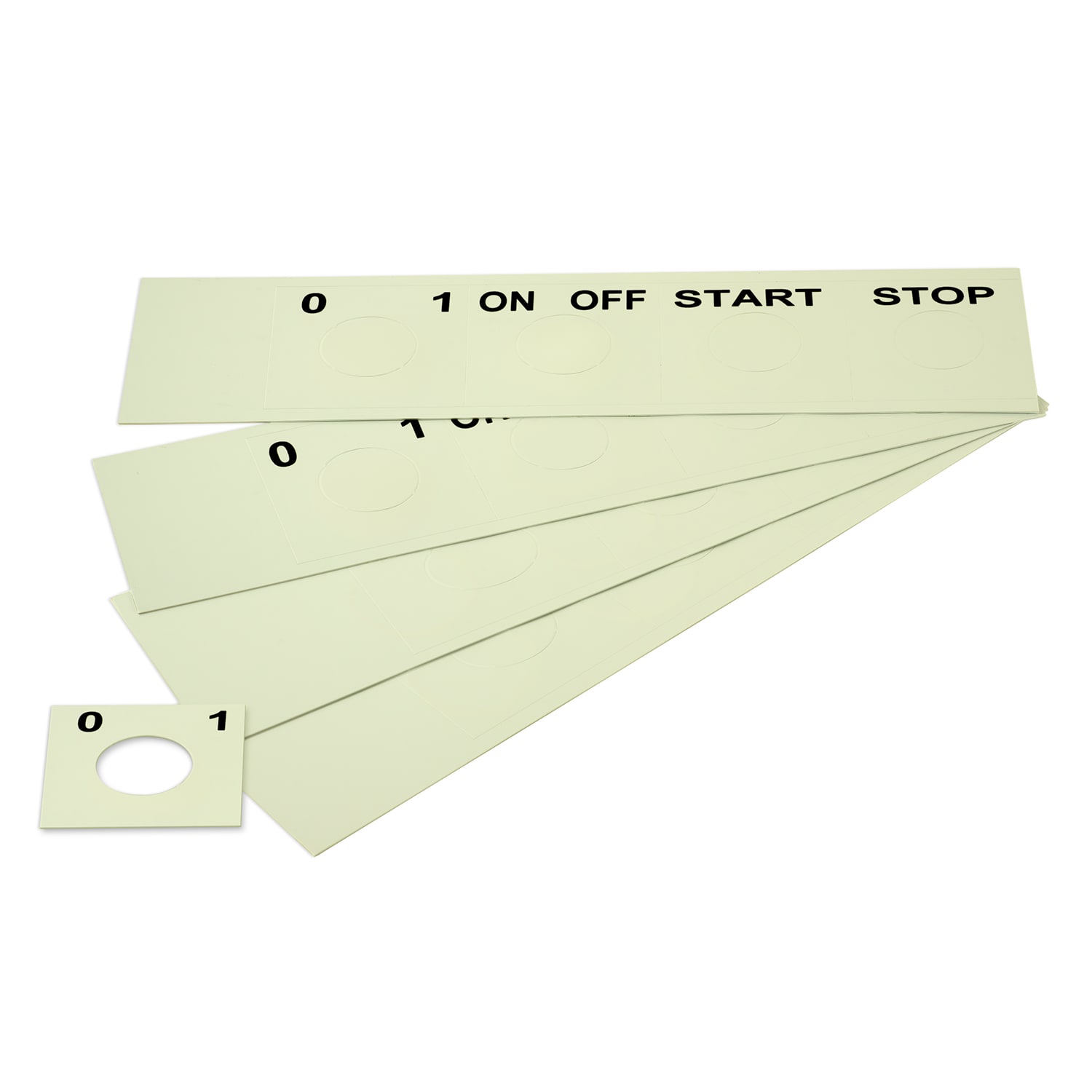 GRAFOPLAST - Targhetta Pulsanti in PVC non adesiva Fluorescente 50x50 mm - 176 pezzi. Studiata per i diversi modelli di pulsantiere; adesive o ad incastro sul pulsante