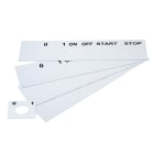 GRAFOPLAST - Targhetta Pulsanti in PVC Bianco 50x50 mm diametro 24,5 - 176 pezzi. Studiata per i diversi modelli di pulsantiere; adesive o ad incastro sul pulsante EVO408W