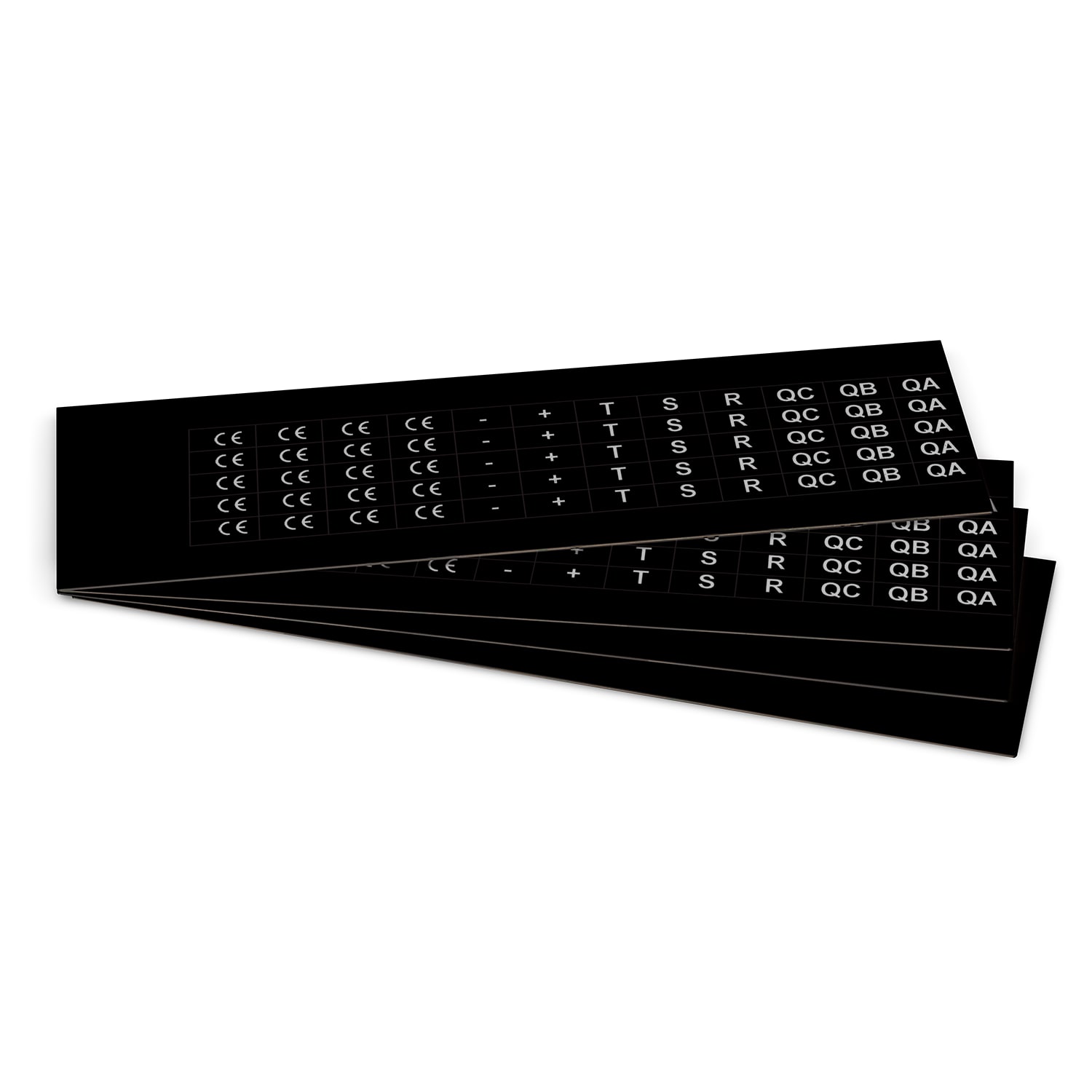 GRAFOPLAST - Targhetta in PVC adesiva Nero 17x9 mm - confezione da 1080 pezzi. Si applica ovunque, interno ed esterno quadro grazie all'adesivo posto sul retro