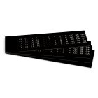 GRAFOPLAST - Targhetta in PVC adesiva Nero 17x9 mm - confezione da 1080 pezzi. Si applica ovunque, interno ed esterno quadro grazie all'adesivo posto sul retro