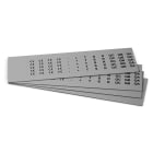 GRAFOPLAST - Targhetta in PVC adesiva Metal 17x9 mm - confezione da 1080 pezzi. Si applica ovunque, interno ed esterno quadro grazie all'adesivo posto sul retro