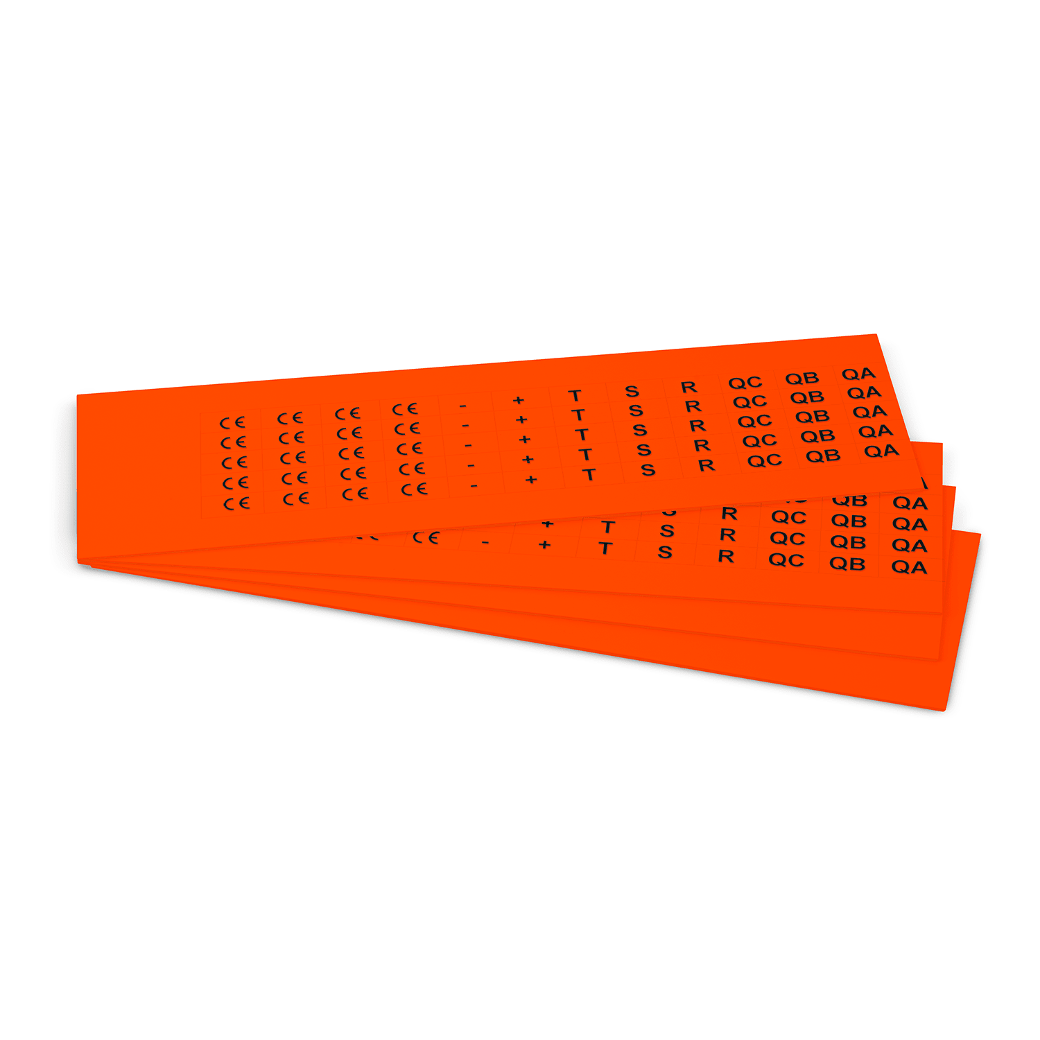 GRAFOPLAST - Targhetta in PVC adesiva Arancio 17x9 mm - confezione da 1080 pezzi. Si applica ovunque, interno ed esterno quadro grazie all'adesivo posto sul retro