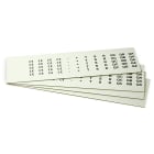 GRAFOPLAST - Targhetta in PVC adesiva Fluorescente 17x9 mm -confezione da 1080 pezzi. Si applica ovunque, interno ed esterno quadro grazie all'adesivo posto sul retro