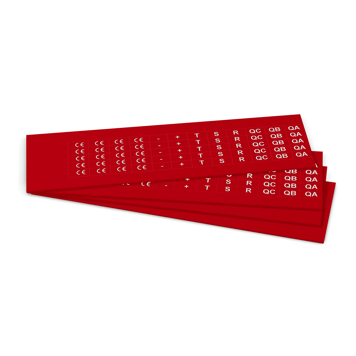GRAFOPLAST - Targhetta in PVC adesiva Rosso 17x9 mm - confezione da 1080 pezzi. Si applica ovunque, interno ed esterno quadro grazie all'adesivo posto sul retro