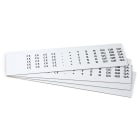 GRAFOPLAST - Targhetta in PVC adesiva Bianco 17x9 mm - confezione da 1080 pezzi. Si applica ovunque, interno ed esterno quadro grazie all'adesivo posto sul retro