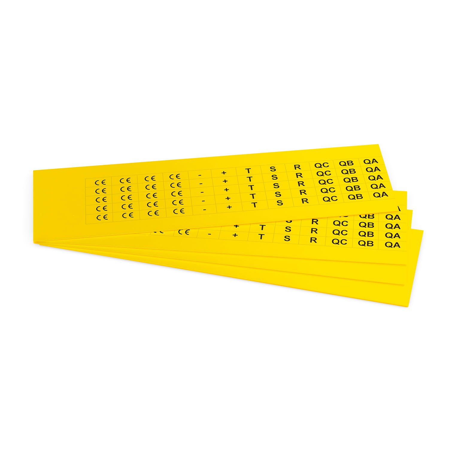 GRAFOPLAST - Targhetta in PVC adesiva Giallo 17x9  mm - confezione da 1080 pezzi.  Si applica ovunque, interno ed esterno quadro grazie all'adesivo posto sul retro