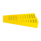 GRAFOPLAST - Targhetta in PVC adesiva Giallo 17x9 mm - confezione da 1080 pezzi. Si applica ovunque, interno ed esterno quadro grazie all'adesivo posto sul retro