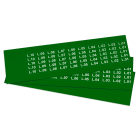 GRAFOPLAST - Targhetta in PVC adesiva Verde 20x9 mm - 900 pezzi. Si applica ovunque, interno ed esterno quadro grazie all'adesivo posto sul retro