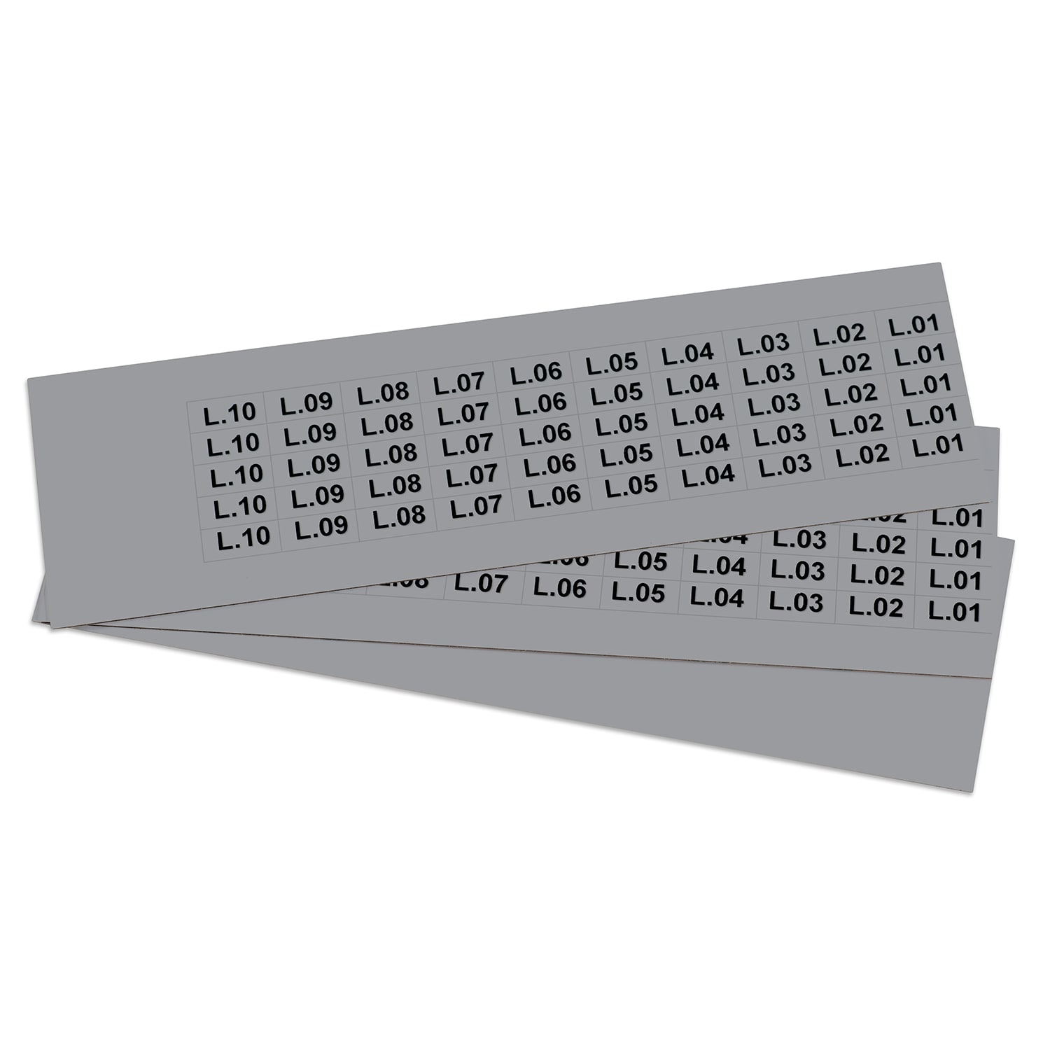 GRAFOPLAST - Targhetta in PVC adesiva Metal 20x9  mm -  900 pezzi.  Si applica ovunque, interno ed esterno quadro grazie all'adesivo posto sul retro