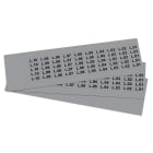 GRAFOPLAST - Targhetta in PVC adesiva Metal 20x9  mm -  900 pezzi.  Si applica ovunque, interno ed esterno quadro grazie all'adesivo posto sul retro