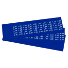 GRAFOPLAST - Targhetta in PVC adesiva Blu 20x9 mm - 900 pezzi. Si applica ovunque, interno ed esterno quadro grazie all'adesivo posto sul retro