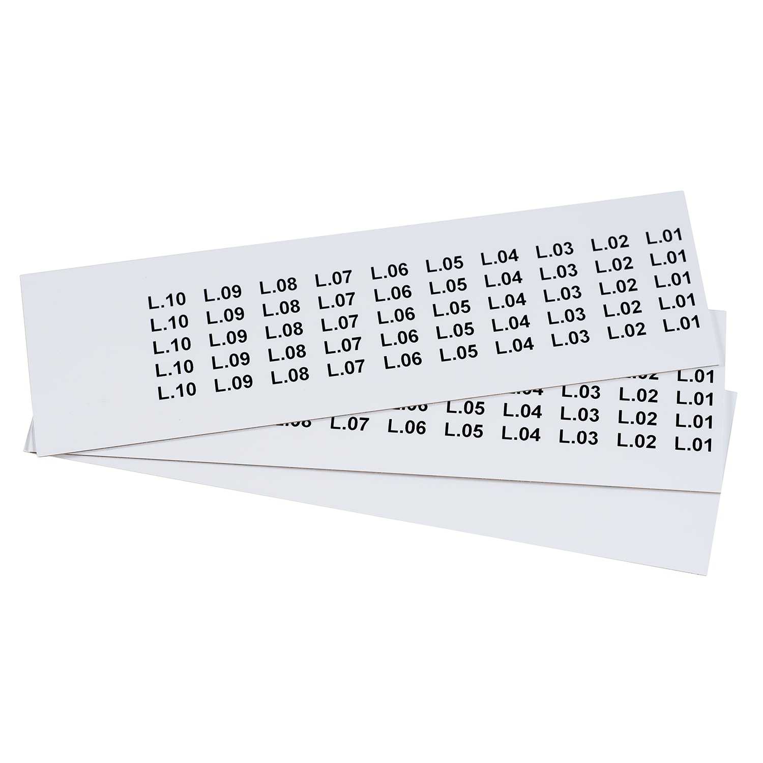 GRAFOPLAST - Targhetta in PVC adesiva Bianco 20x9 mm - 900 pezzi. Si applica ovunque, interno ed esterno quadro grazie all'adesivo posto sul retro