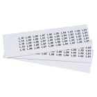 GRAFOPLAST - Targhetta in PVC adesiva Bianco 20x9 mm - 900 pezzi. Si applica ovunque, interno ed esterno quadro grazie all'adesivo posto sul retro