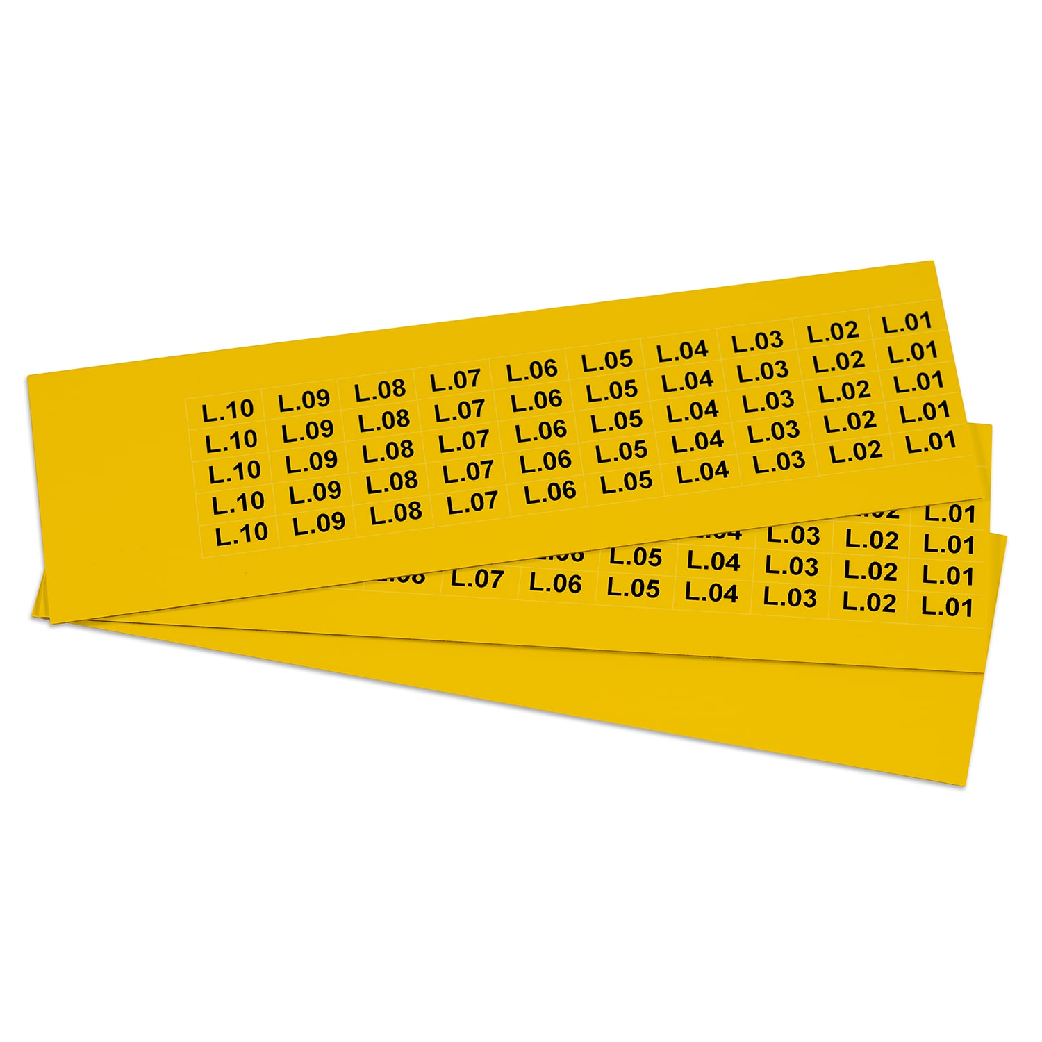 GRAFOPLAST - Targhetta in PVC adesiva Giallo 20x9 mm - 900 pezzi. Si applica ovunque, interno ed esterno quadro grazie all'adesivo posto sul retro