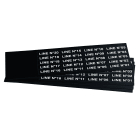 GRAFOPLAST - Targhetta in PVC adesiva Nero 35x9 mm - confezione da 540 pezzi. Si applica ovunque, interno ed esterno quadro grazie all'adesivo posto sul retro