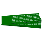 GRAFOPLAST - Targhetta in PVC adesiva Verde 35x9 mm - confezione da 540 pezzi. Si applica ovunque, interno ed esterno quadro grazie all'adesivo posto sul retro