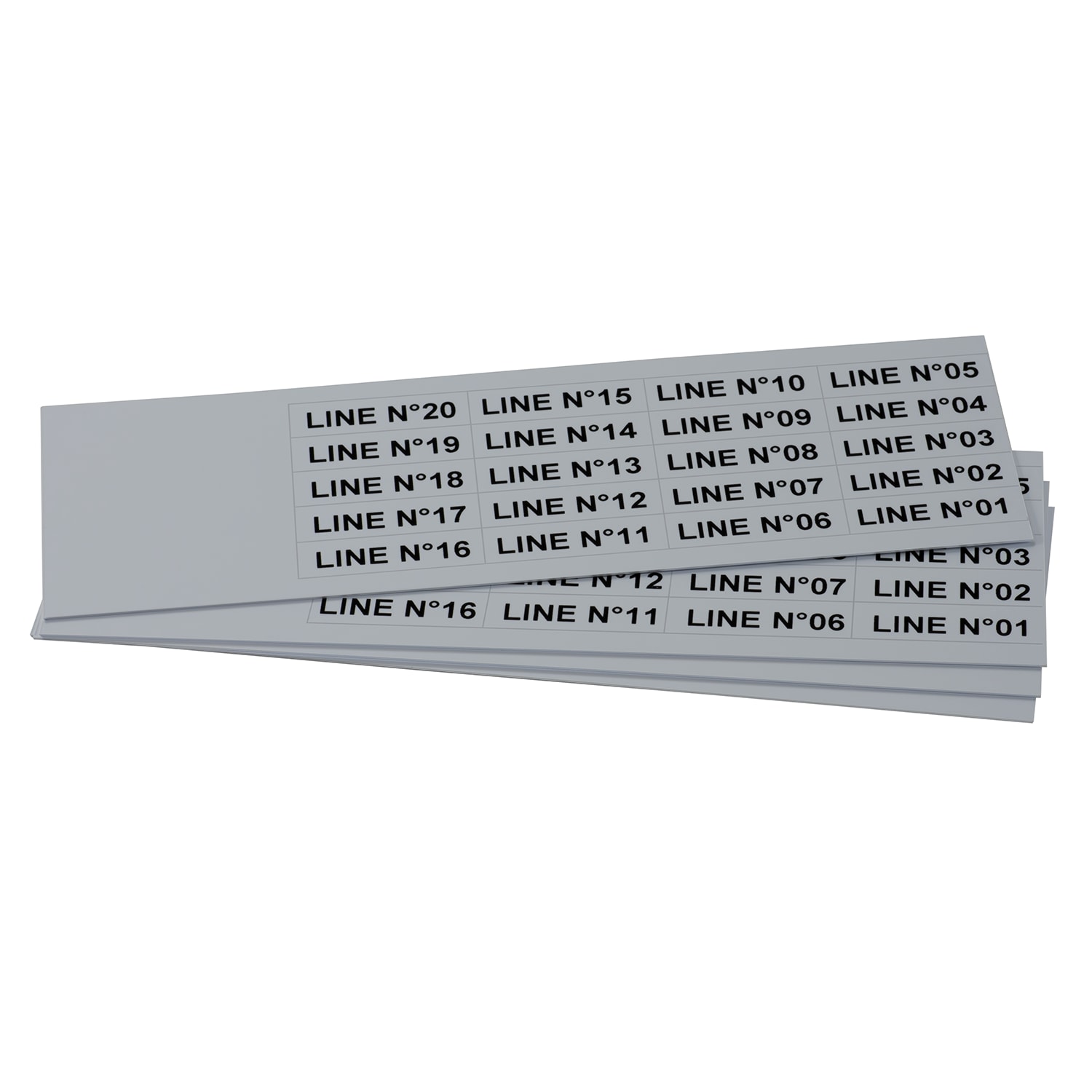 GRAFOPLAST - Targhetta in PVC adesiva Metal 35x9 mm - confezione da 540 pezzi. Si applica ovunque, interno ed esterno quadro grazie all'adesivo posto sul retro
