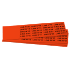 GRAFOPLAST - Targhetta in PVC adesiva Arancione 35x9 mm - confezione da 540 pezzi. Si applica ovunque, interno ed esterno quadro grazie all'adesivo posto sul retro