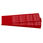 GRAFOPLAST - Targhetta in PVC adesiva Rosso 35x9 mm - confezione da 540 pezzi. Si applica ovunque, interno ed esterno quadro grazie all'adesivo posto sul retro