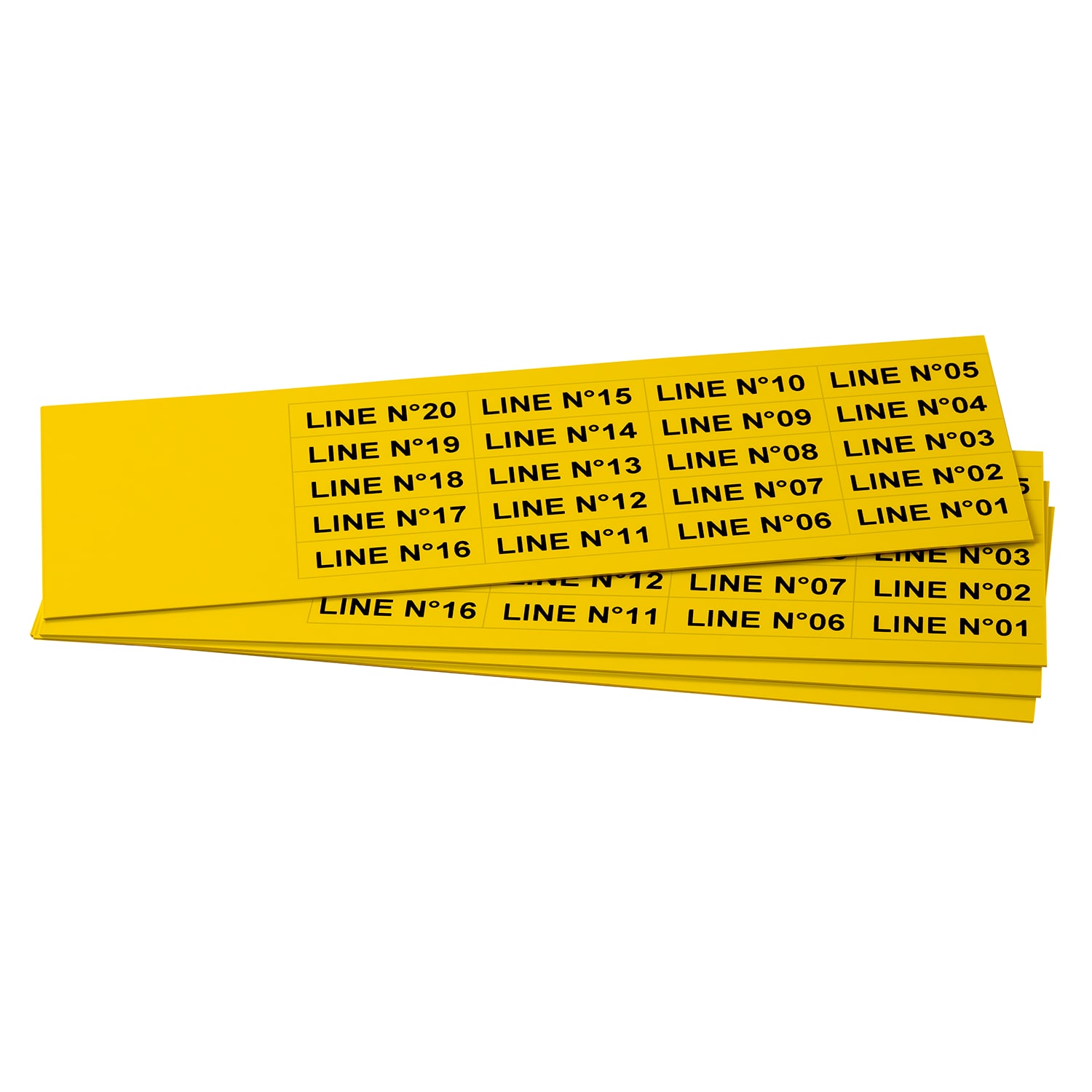 GRAFOPLAST - Targhetta in PVC adesiva Giallo 35x9  mm - confezione da 540 pezzi.  Si applica ovunque, interno ed esterno quadro grazie all'adesivo posto sul retro EVO40935Y