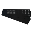 GRAFOPLAST - Targhetta in PVC adesiva Nero 25x10 mm - 720 pezzi. Si applica ovunque, interno ed esterno quadro grazie all'adesivo posto sul retro