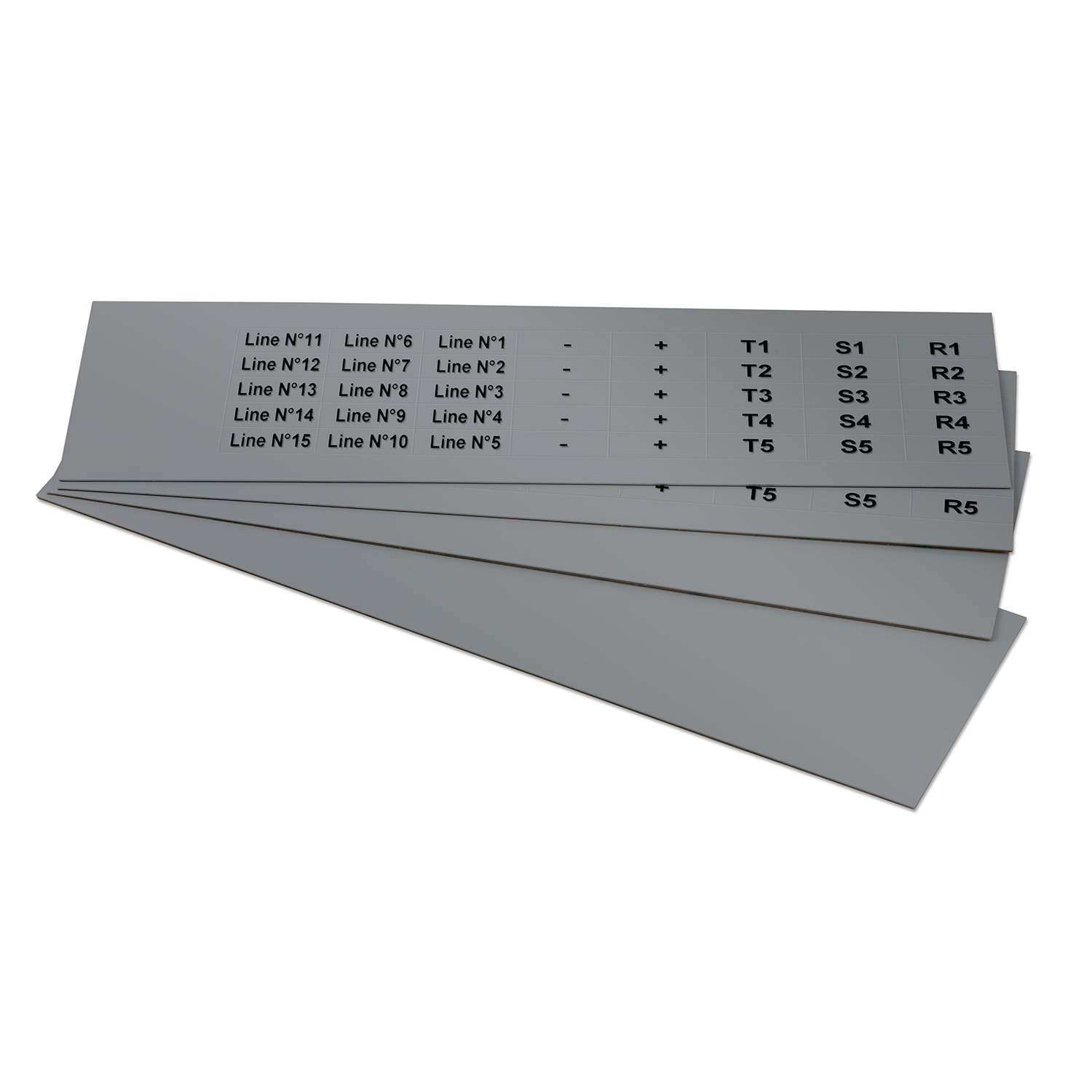 GRAFOPLAST - Targhetta in PVC adesiva Metal 25x10 mm - 720 pezzi. Si applica ovunque, interno ed esterno quadro grazie all'adesivo posto sul retro