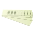 GRAFOPLAST - Targhetta in PVC adesiva Fluorescente 25x10  mm - 720 pezzi.  Si applica ovunque, interno ed esterno quadro grazie all'adesivo posto sul retro