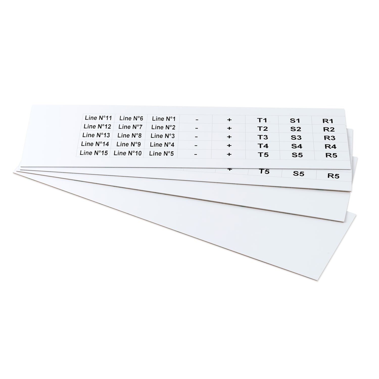 GRAFOPLAST - Targhetta in PVC adesiva Bianco 25x10 mm - 720 pezzi. Si applica ovunque, interno ed esterno quadro grazie all'adesivo posto sul retro EVO41025W