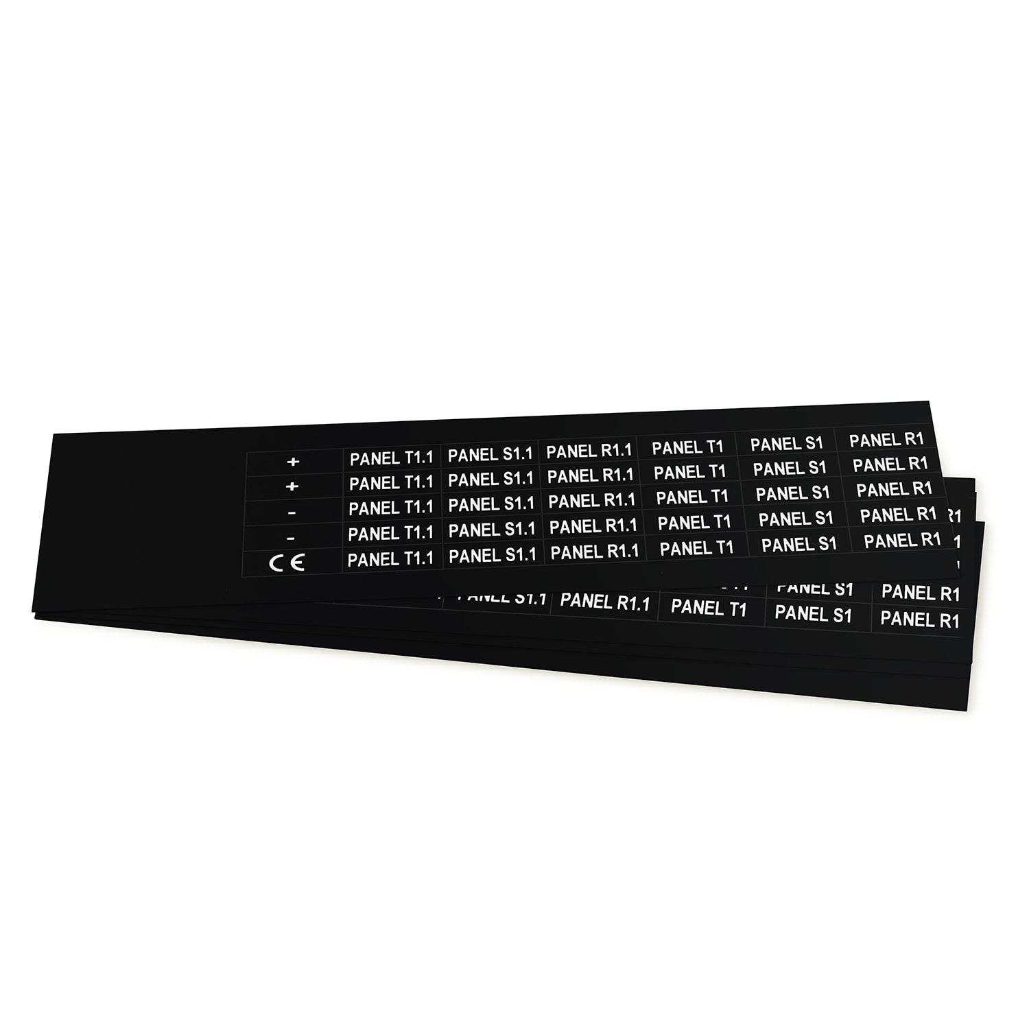 GRAFOPLAST - Targhetta in PVC adesiva Nero 27x10 mm - 630 pezzi. Si applica ovunque, interno ed esterno quadro grazie all'adesivo posto sul retro