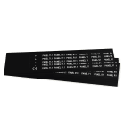 GRAFOPLAST - Targhetta in PVC adesiva Nero 27x10  mm - 630 pezzi.  Si applica ovunque, interno ed esterno quadro grazie all'adesivo posto sul retro