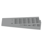 GRAFOPLAST - Targhetta in PVC adesiva Metal 27x10  mm - 630 pezzi.  Si applica ovunque, interno ed esterno quadro grazie all'adesivo posto sul retro