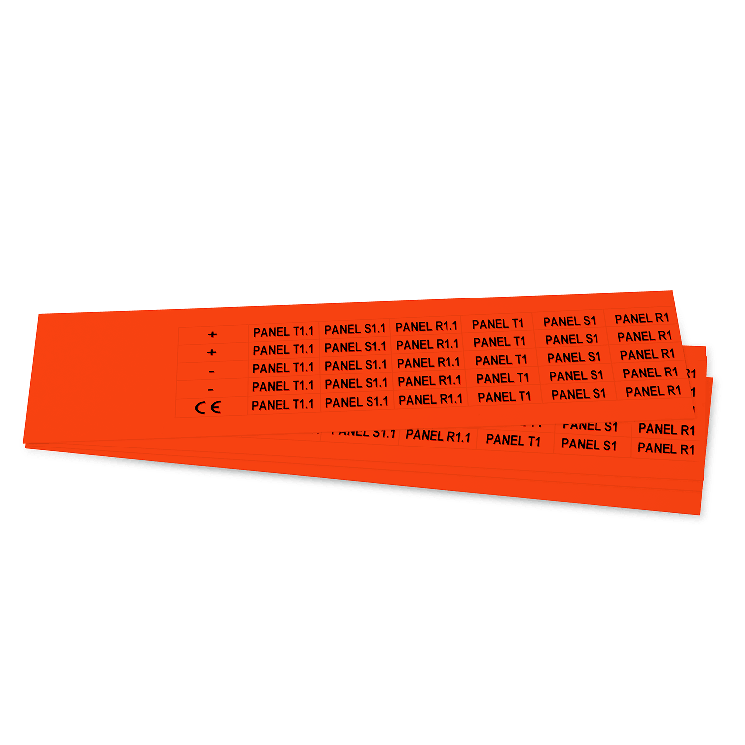 GRAFOPLAST - Targhetta in PVC adesiva Arancione 27x10  mm - 630 pezzi.  Si applica ovunque, interno ed esterno quadro grazie all'adesivo posto sul retro