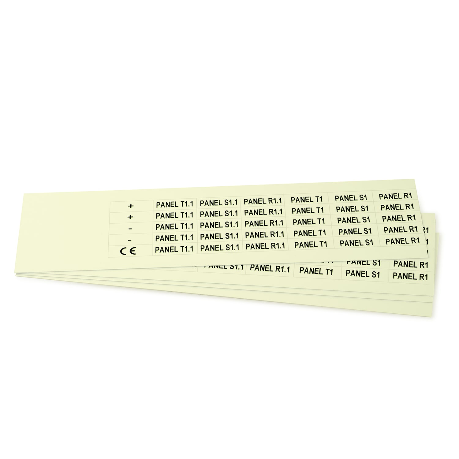 GRAFOPLAST - Targhetta in PVC adesiva Fluorescente 27x10  mm - 630 pezzi.  Si applica ovunque, interno ed esterno quadro grazie all'adesivo posto sul retro