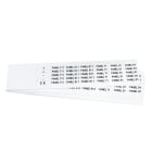 GRAFOPLAST - Targhetta in PVC adesiva Bianco 27x10 mm - 630 pezzi. Si applica ovunque, interno ed esterno quadro grazie all'adesivo posto sul retro