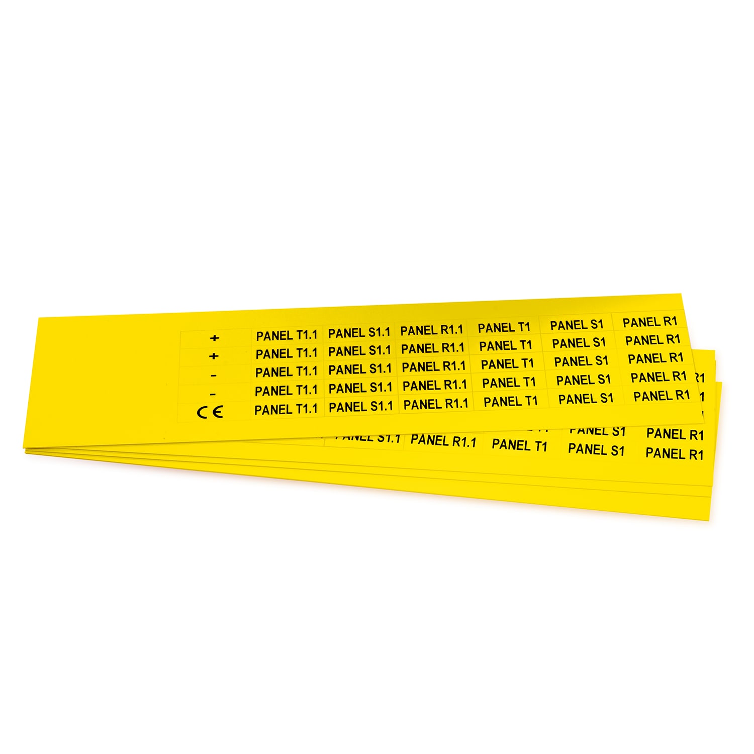 GRAFOPLAST - Targhetta in PVC adesiva Giallo 27x10 mm - 630 pezzi. Si applica ovunque, interno ed esterno quadro grazie all'adesivo posto sul retro