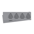 GRAFOPLAST - Targhetta in PVC adesiva Metal 50x10 mm - 360 pezzi. Si applica ovunque, interno ed esterno quadro grazie all'adesivo posto sul retro