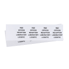 GRAFOPLAST - Targhetta in PVC adesiva Bianco 50x10 mm - 360 pezzi. Si applica ovunque, interno ed esterno quadro grazie all'adesivo posto sul retro