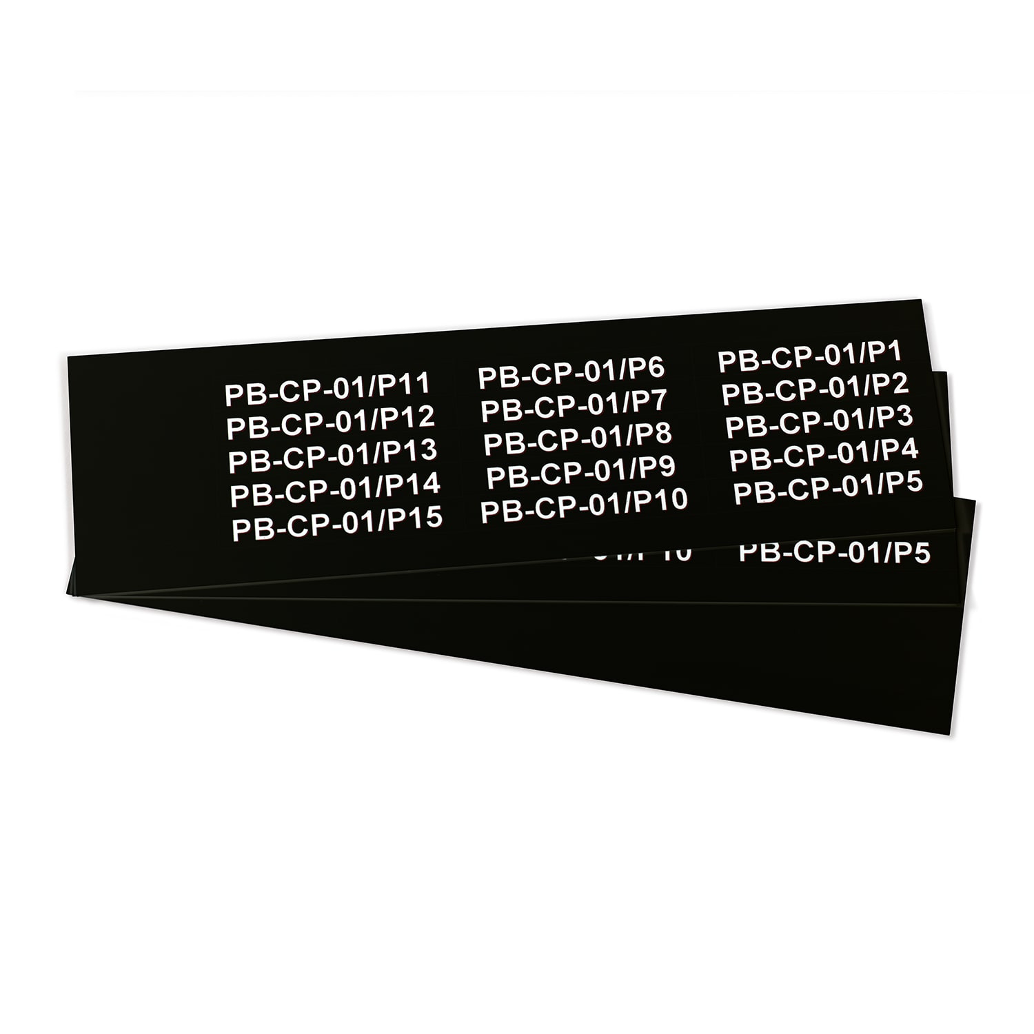 GRAFOPLAST - Targhetta in PVC adesiva Nero 67x10  mm - 270 pezzi.  Si applica ovunque, interno ed esterno quadro grazie all'adesivo posto sul retro