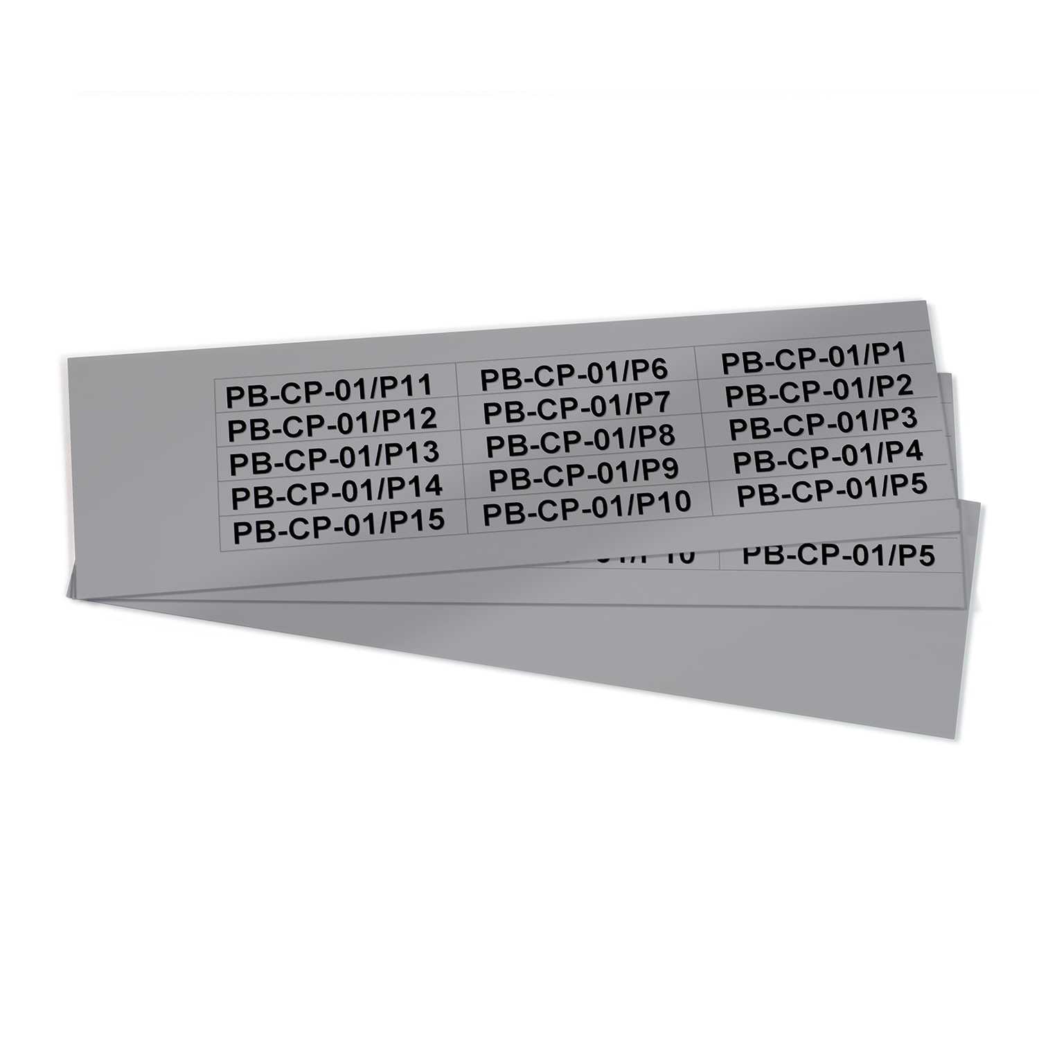 GRAFOPLAST - Targhetta in PVC adesiva Metal 67x10 mm - 270 pezzi. Si applica ovunque, interno ed esterno quadro grazie all'adesivo posto sul retro