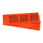 GRAFOPLAST - Targhetta in PVC adesiva Arancione 67x10 mm - 270 pezzi. Si applica ovunque, interno ed esterno quadro grazie all'adesivo posto sul retro