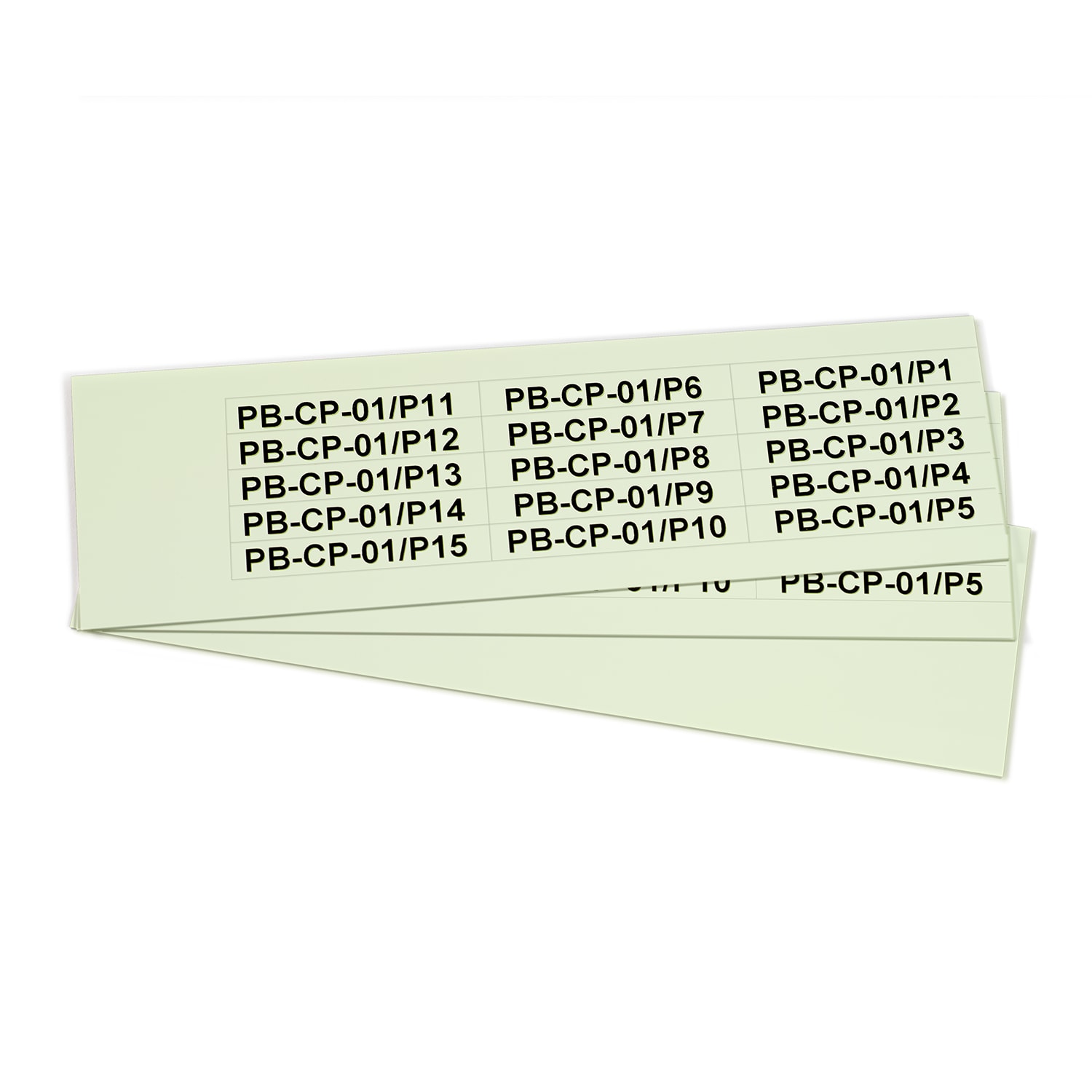 GRAFOPLAST - Targhetta in PVC adesiva Fluorescente 67x10 mm - 270 pezzi