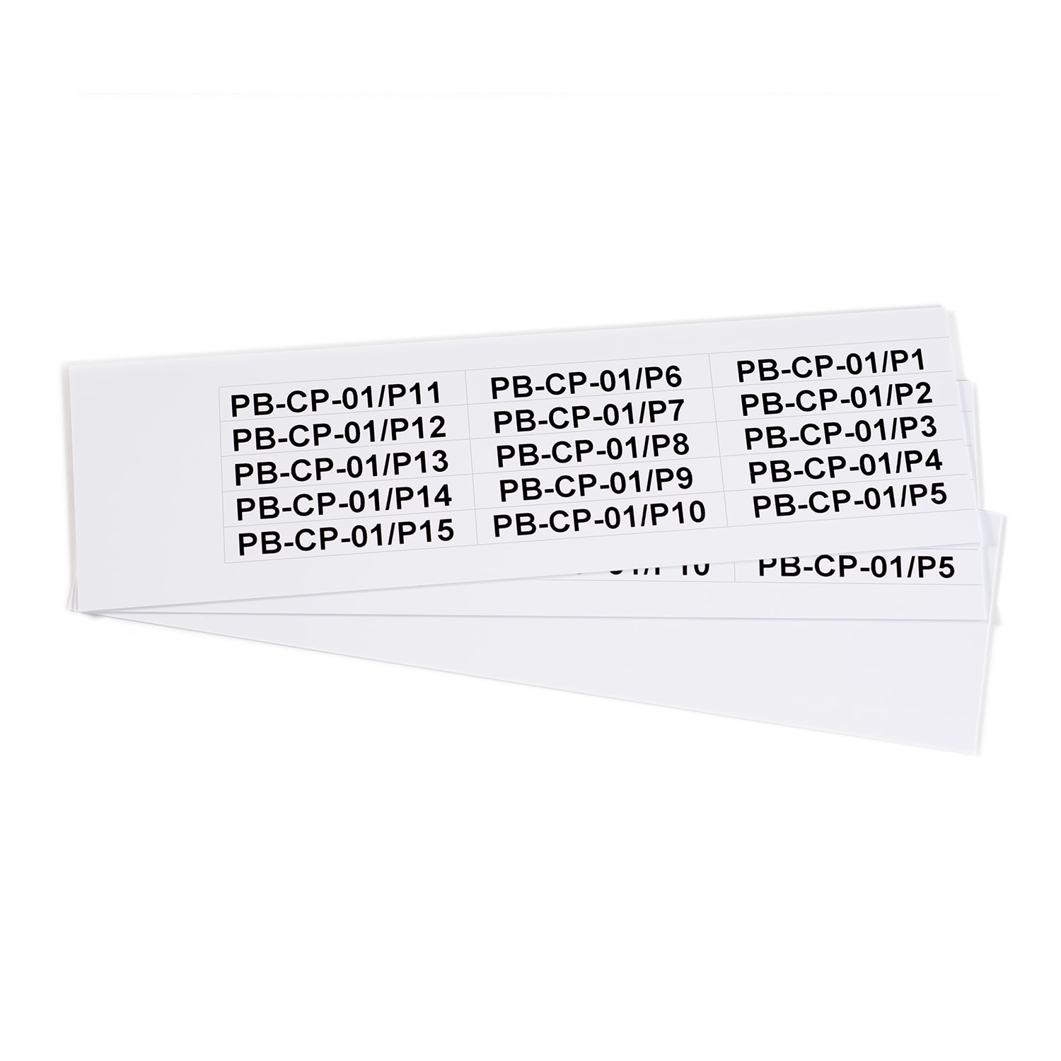 GRAFOPLAST - Targhetta in PVC adesiva Bianco 67x10 mm - 270 pezzi. Si applica ovunque, interno ed esterno quadro grazie all'adesivo posto sul retro