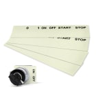 GRAFOPLAST - Targhetta Pulsanti in PVC Fluorescente 50x50mm 176 pezzi. Si applica ovunque, interno ed esterno quadro grazie all'adesivo posto sul retro