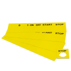 GRAFOPLAST - Targhetta Pulsanti in PVC Giallo 50x50 mm diametro 30,5 - 176 pezzi