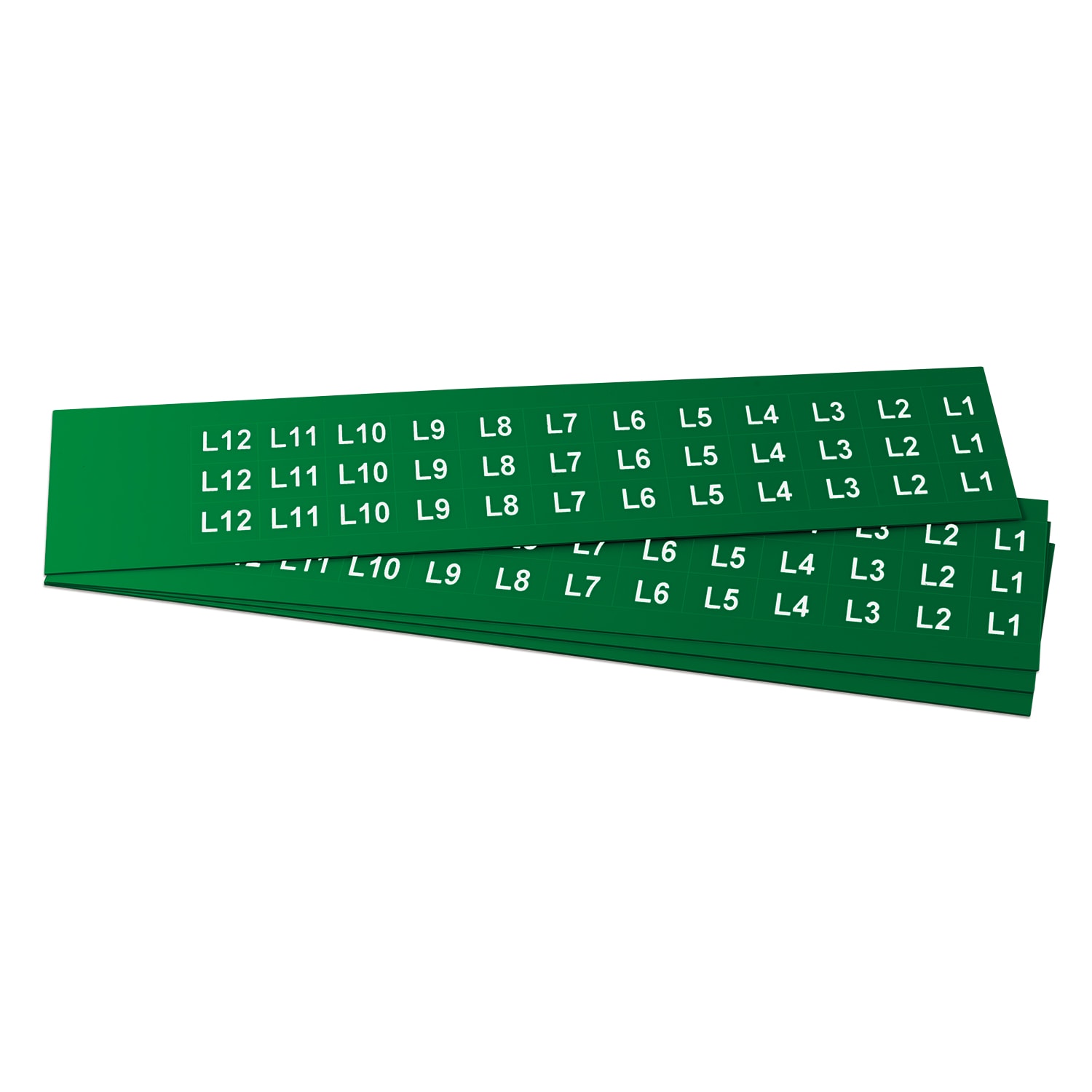 GRAFOPLAST - Targhetta in PVC adesiva Verde 17x15mm - 396 pezzi. Si applica ovunque, interno ed esterno quadro grazie all'adesivo posto sul retro