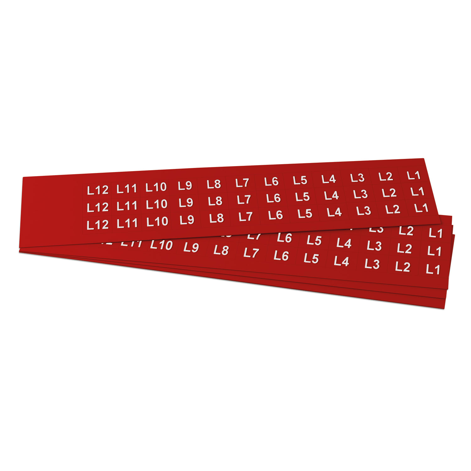GRAFOPLAST - Targhetta in PVC adesiva Rosso 17x15mm - 396 pezzi. Si applica ovunque, interno ed esterno quadro grazie all'adesivo posto sul retro