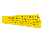 GRAFOPLAST - Targhetta in PVC adesiva Giallo 17x15mm - 396 pezzi. Si applica ovunque, interno ed esterno quadro grazie all'adesivo posto sul retro